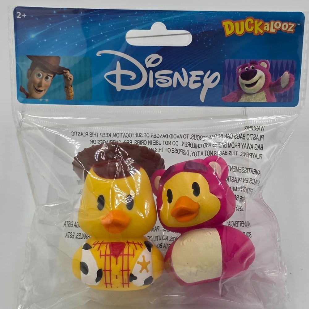 Disney Duckalooz Toy Story Woody & Lotso Rubber Duck Set of 2 -New In Package